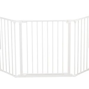 BabyDan Flex M modular stair gate guarding an awkward landing