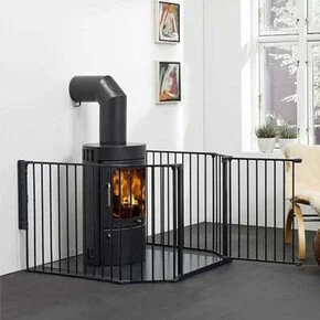 Fireplace guard installation detail